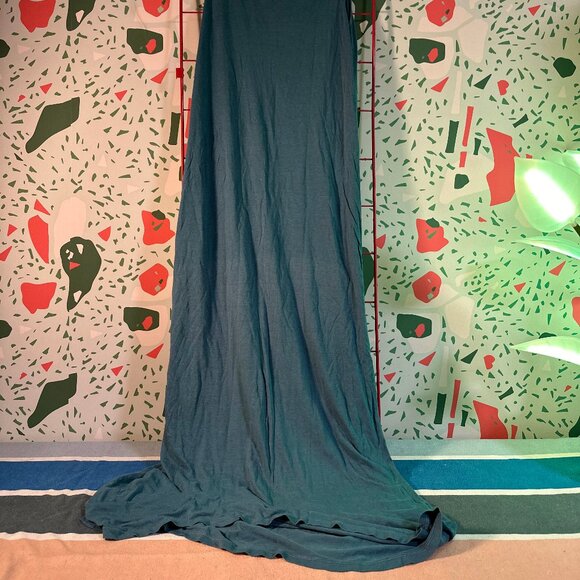 Groceries Apparel Jersey Tank Dress Teal - S - Picture 3 of 4